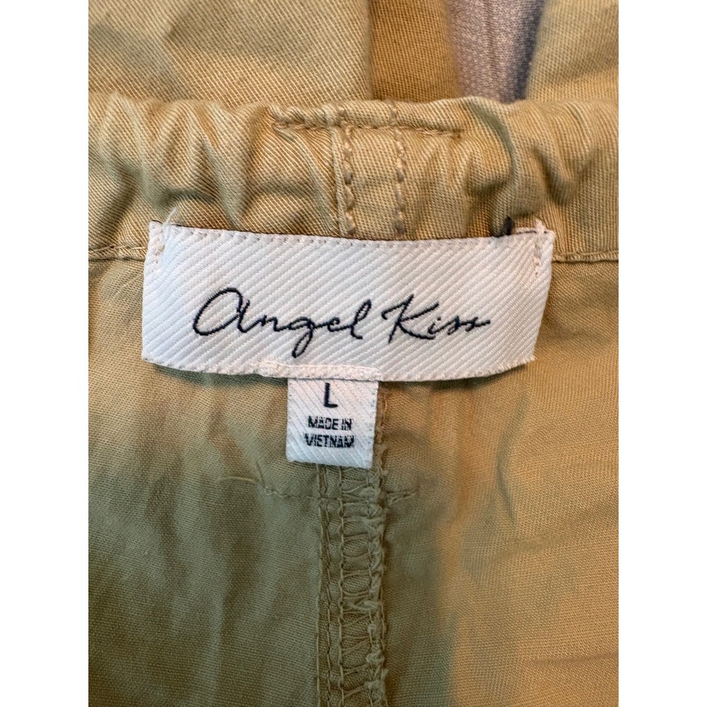 Angel Kiss Y2K Tan Khaki Cargo Pants Large Utility Gorpcore Grunge Ties Straps - Picture 9 of 12